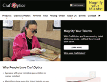 Tablet Screenshot of craftoptics.com